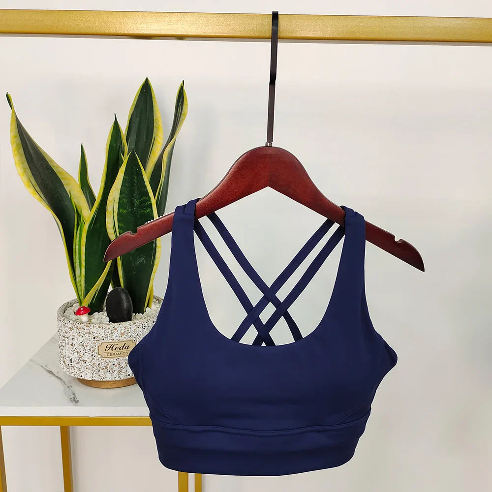 Damen Sport-BH Push-Up Mit Offenem Rücken