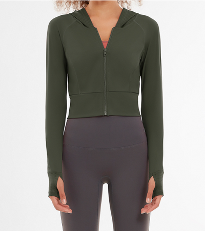 Merna Beschnittener Kapuzenpullover