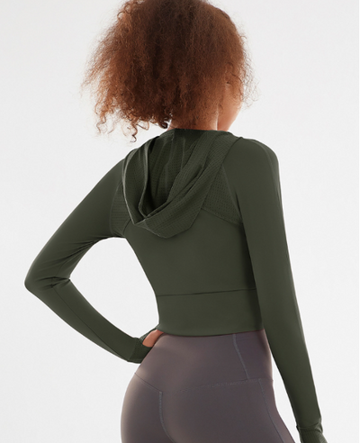 Merna Beschnittener Kapuzenpullover