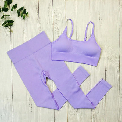 Fitness Set Für Frauen: Atmungsaktives Top, Sport-BH & Leggings für Yoga & Gym