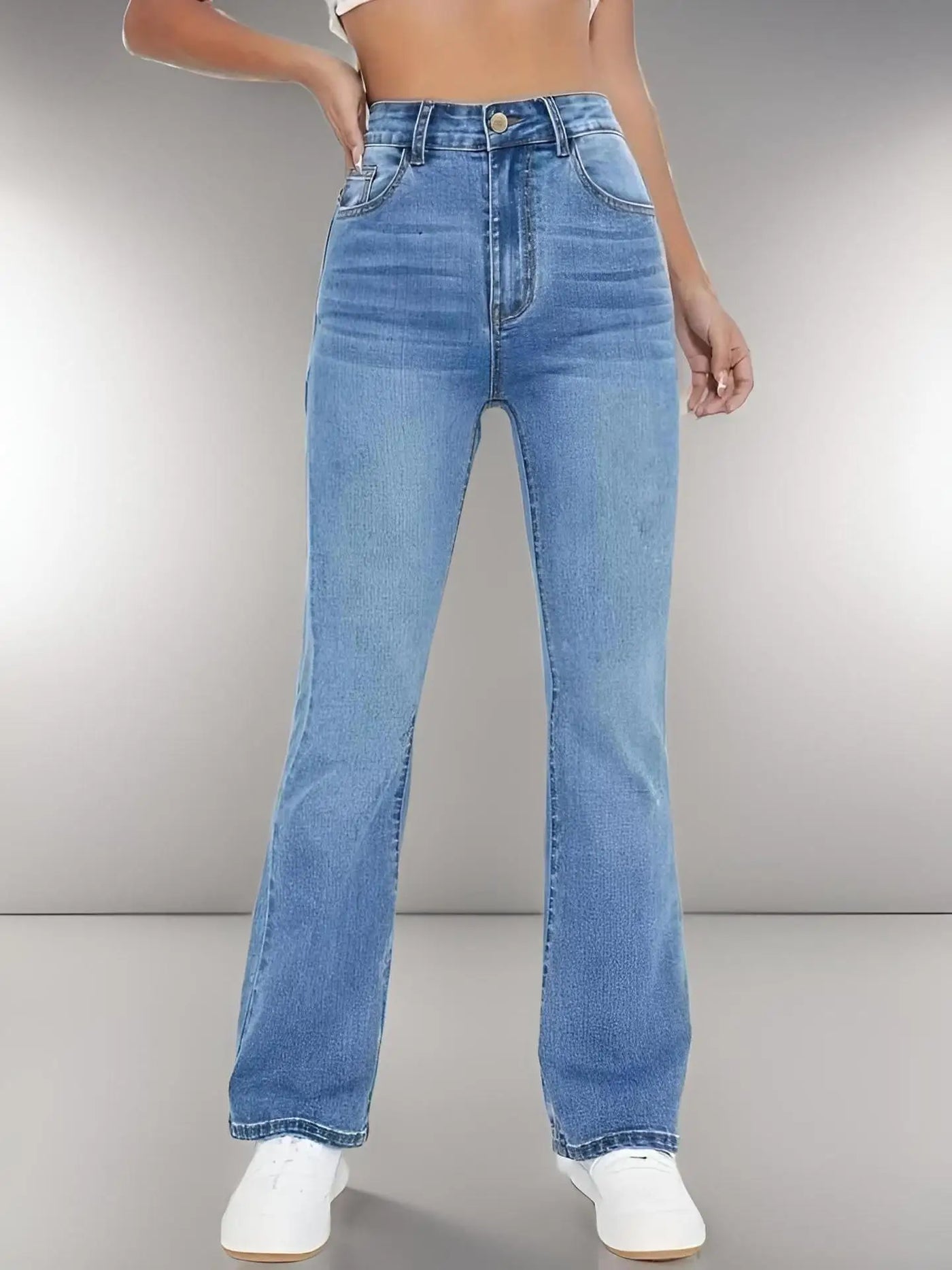Fiona Bootcut-Jeans mit hoher Taille