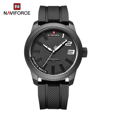NAVIFORCE NF9202T Luxus Herren Quarz Uhr mit Silikonarmband, 30m Wasserfest, Militärstil, 2022