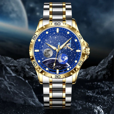 GLENAW Herren Automatische Mechanische Uhr Wasserdicht Modische Armbanduhr 8995