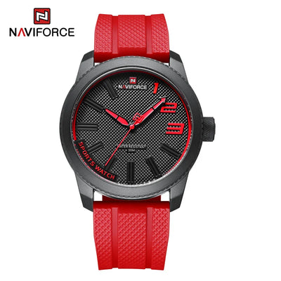 NAVIFORCE NF9202T Luxus Herren Quarz Uhr mit Silikonarmband, 30m Wasserfest, Militärstil, 2022
