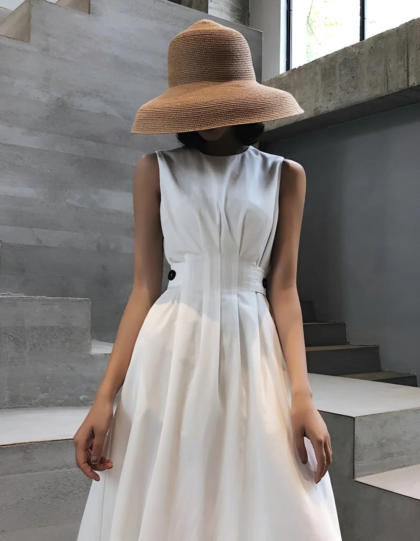 Elyndra – Elegantes Kleid aus Baumwollleinen