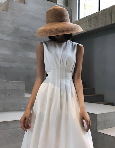 Elyndra – Elegantes Kleid aus Baumwollleinen