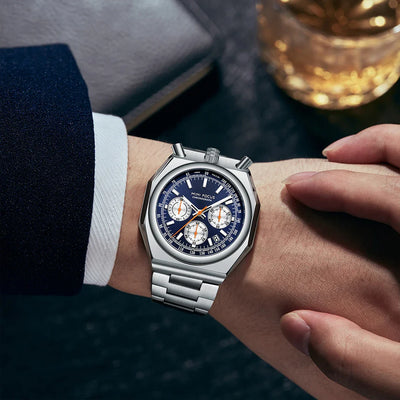 MINI FOCUS Herren Armbanduhr, Multifunktional, Luminous, Edelstahl, Kalender, Luxus, Bull Head Design