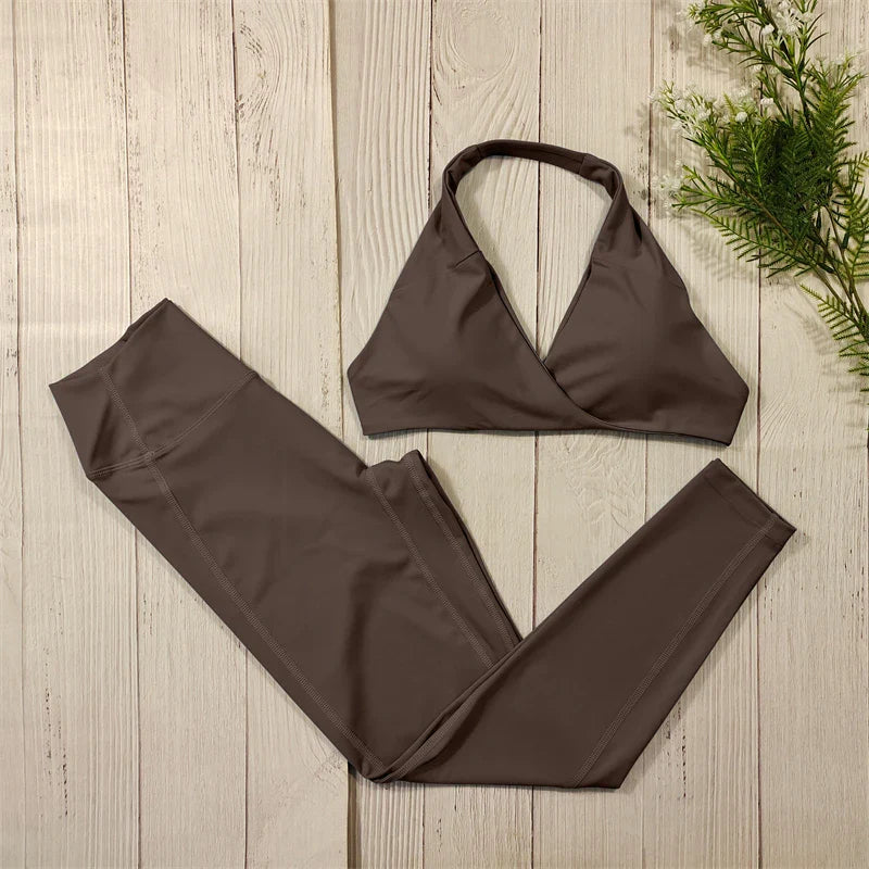 2-Teiliges Luxus Yoga Set Für Frauen – Sportbekleidung