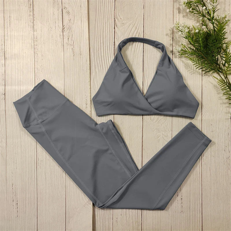 2-Teiliges Luxus Yoga Set Für Frauen – Sportbekleidung