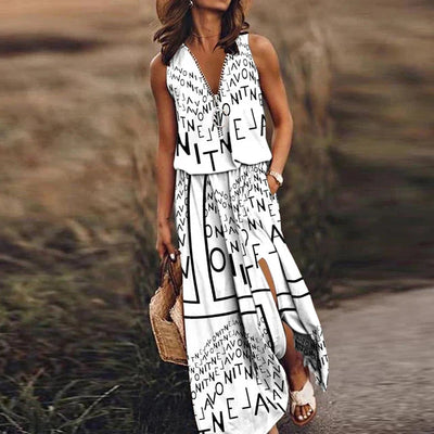 Lorna – Stilvolles ärmelloses Maxikleid