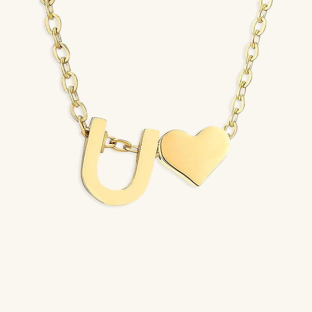 Ria Initial Letter Gold Halskette