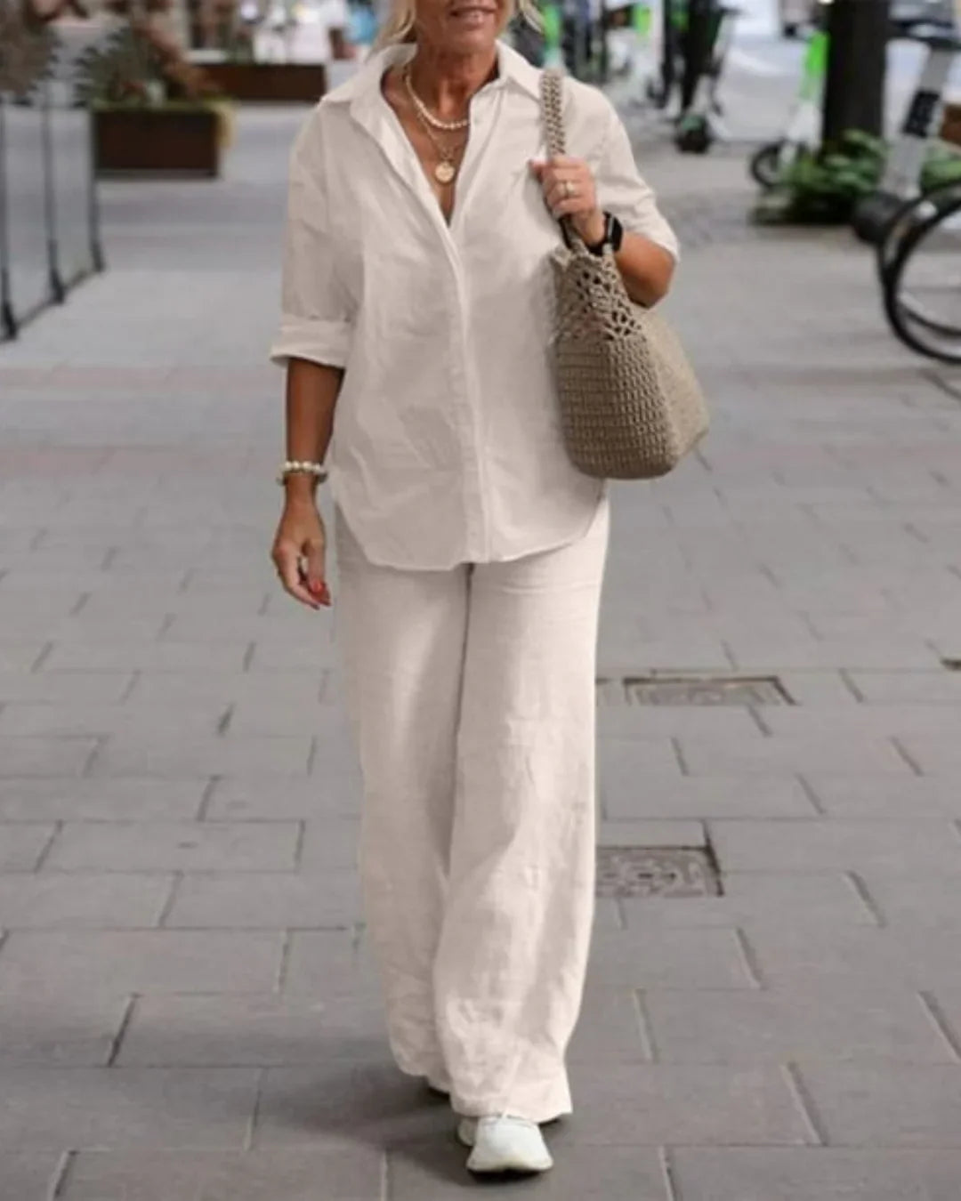 Azrielle – Elegantes Leinenset