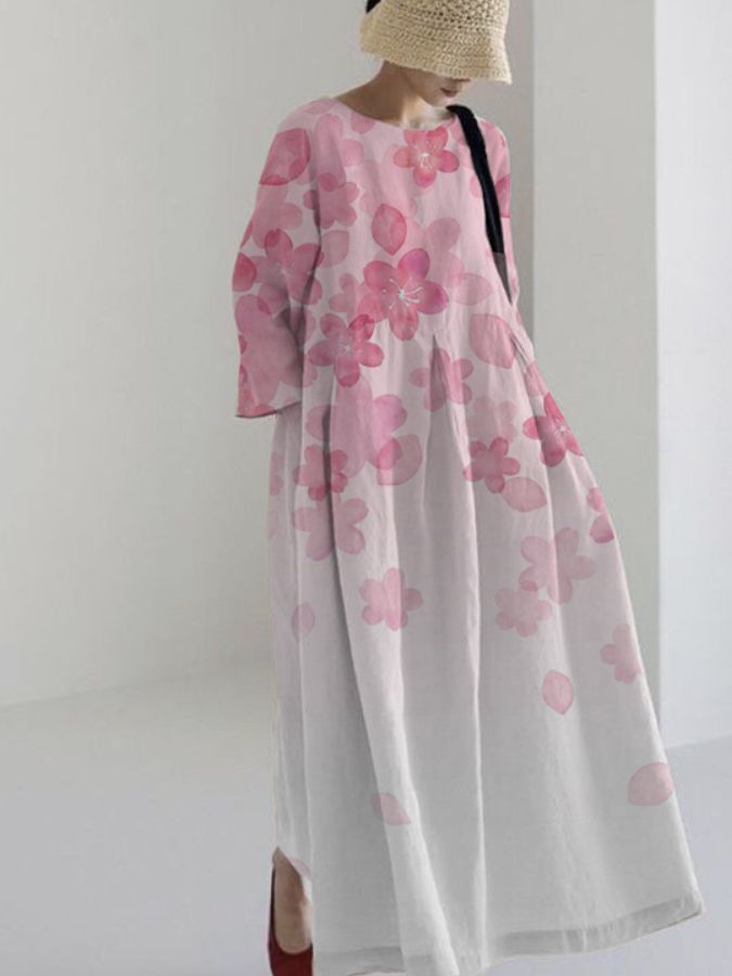 LENA | ELEGANTES GESTREIFTES KLEID