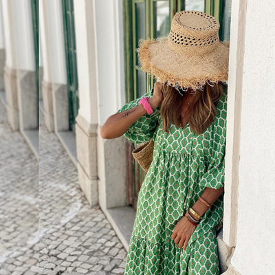 Calista - Gemustertes Maxikleid