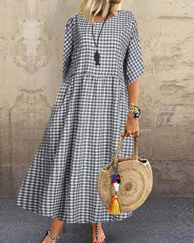 Krystal - Sommer Midikleid aus Leinen