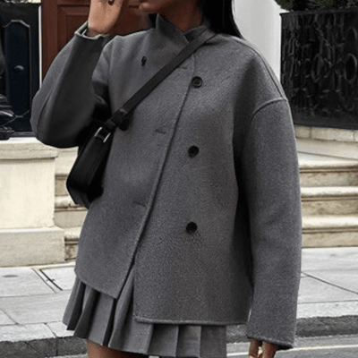 Modische Vintage Kaschmir Winterjacke für Frauen