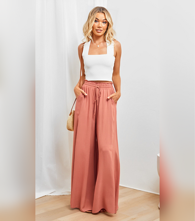 Jamie - Hosen mit weitem Bein, locker und hoch tailliert