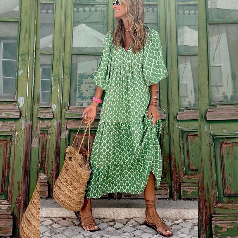 Calista - Gemustertes Maxikleid