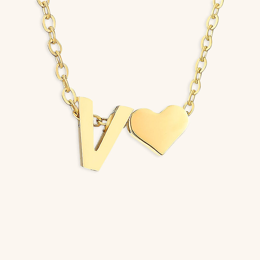 Ria Initial Letter Gold Halskette