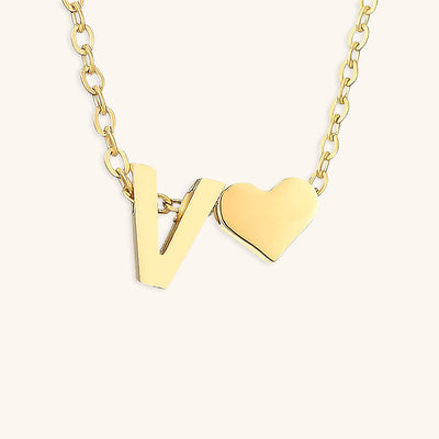 Ria Initial Letter Gold Halskette