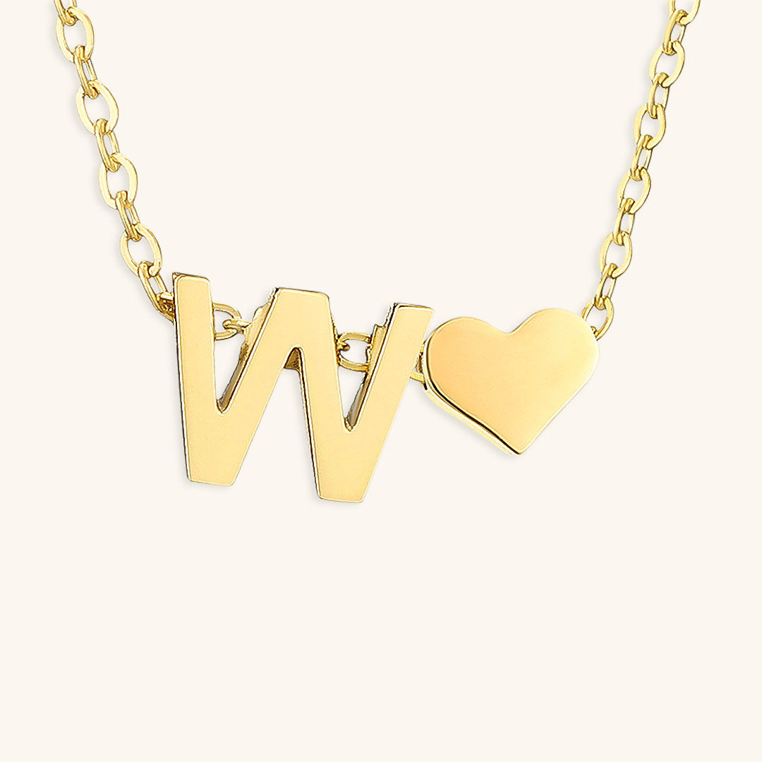 Ria Initial Letter Gold Halskette