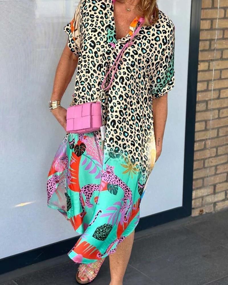 Amanda |  FREIZEITKLEID MIT LEOPARDENPRINT