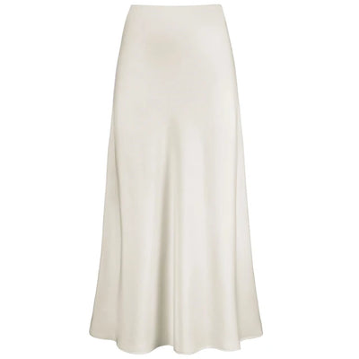 Alice | Mode Langer glänzender Satin-Rock