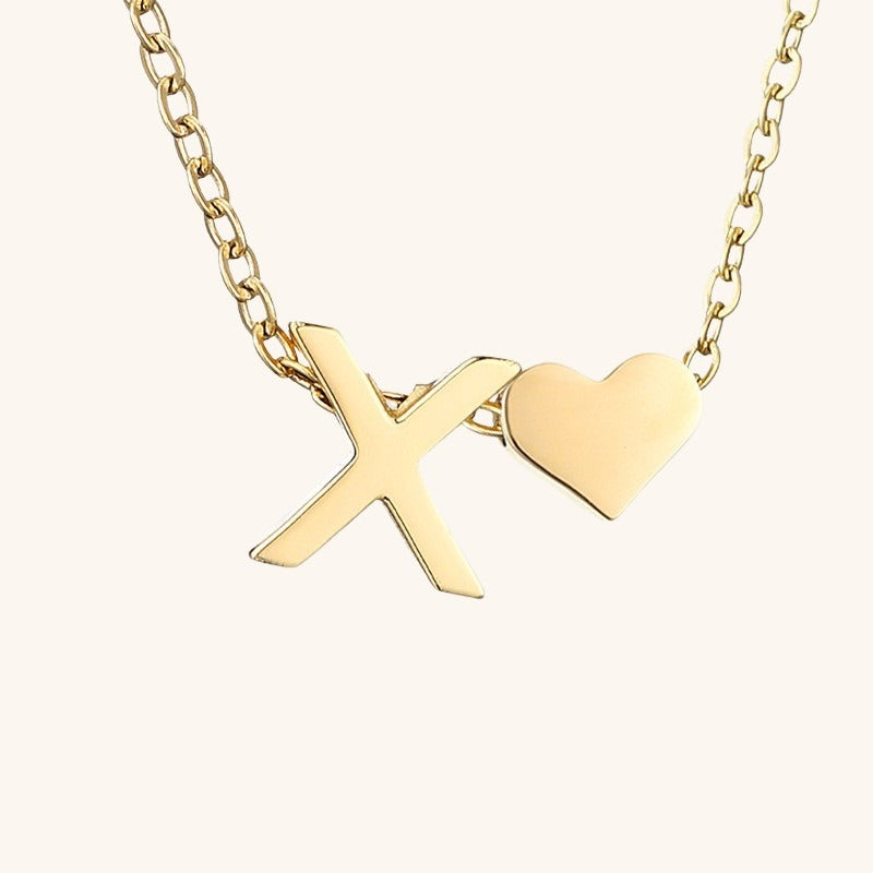 Ria Initial Letter Gold Halskette