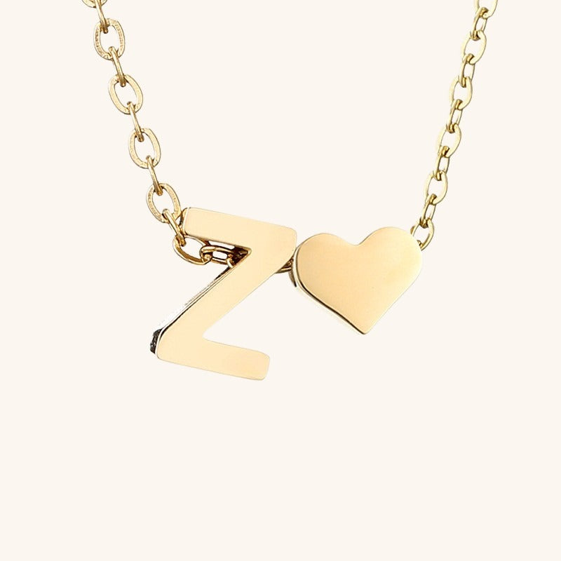 Ria Initial Letter Gold Halskette