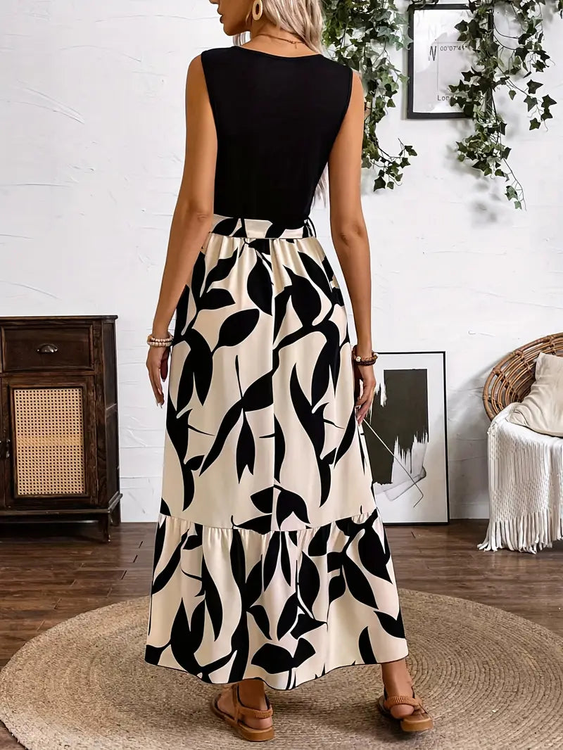 Tamisha – Ärmelloses schwarzes Top, Maxikleid, Rock