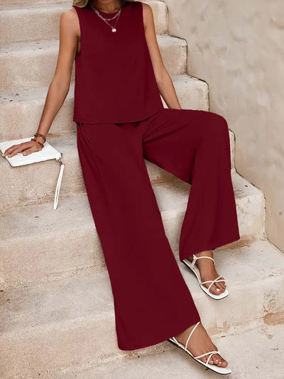 Remy – Elegantes Set aus ärmellosem Top und Hose