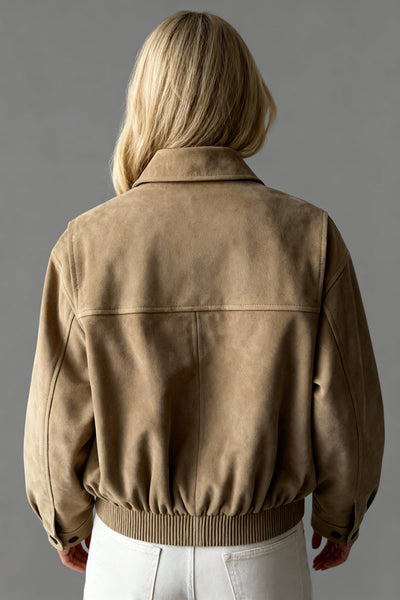 Kalea | Damen Wildleder Bomberjacke