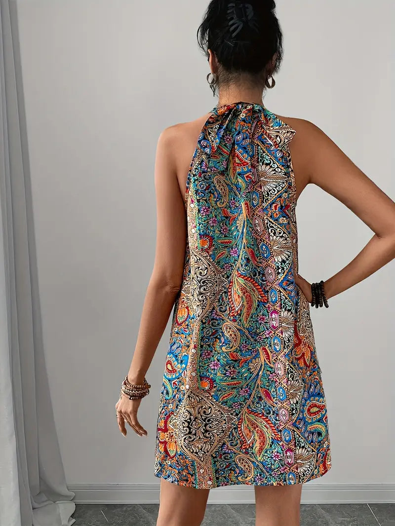 Dorhea – Künstlerisches Neckholder-Minikleid