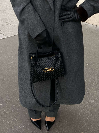 Eloise | Gepolsterte Vegan-Leder Umhängetasche Mit Abnehmbarem Tragegurt, 25x9x19cm