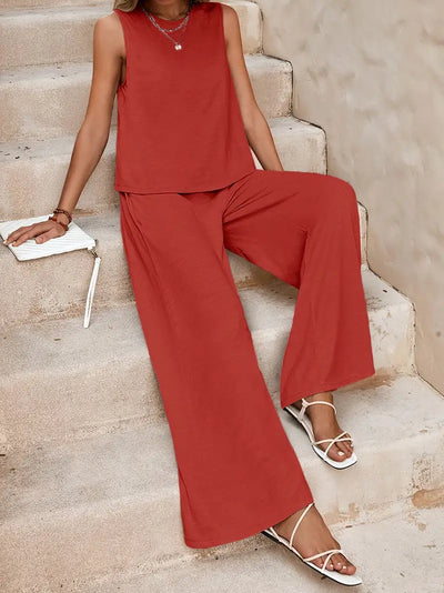 Remy – Elegantes Set aus ärmellosem Top und Hose