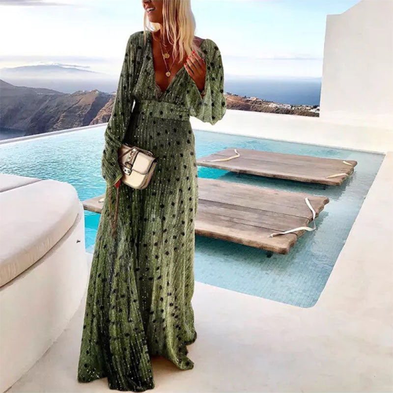 Gaia - Maxi-Strandkleid mit Glitzer und Stil