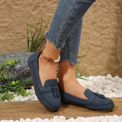 Clara - Mit Quasten bestickte Loafer mit lässigem Design