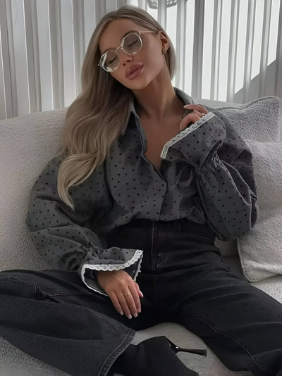 Odette | Stylisches Shirt mit Herzprint für Frühling & Herbst