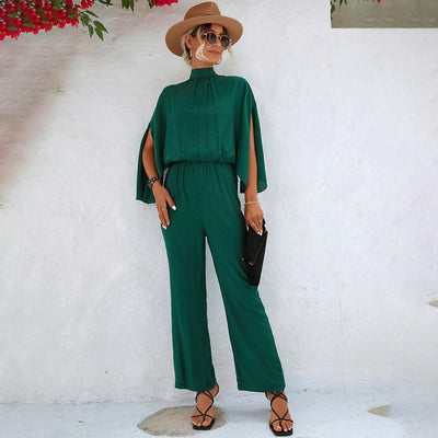Shelly – Eleganter Jumpsuit mit hohem Halsausschnitt und weitem Bein