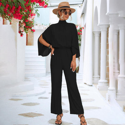 Shelly – Eleganter Jumpsuit mit hohem Halsausschnitt und weitem Bein