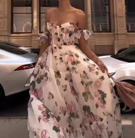 Camila - Langes Maxikleid mit Blumendruck