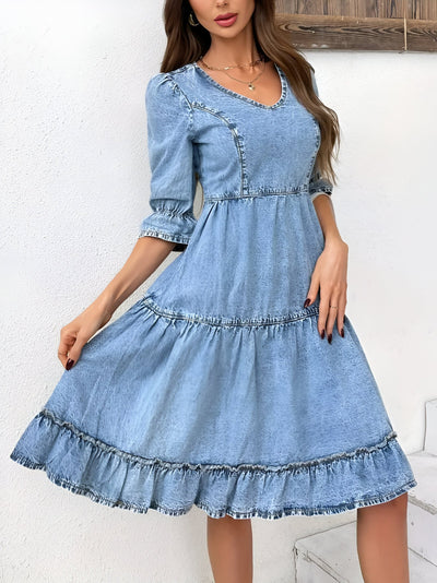 Faustina | Elegantes Sommer-Denim-Kleid