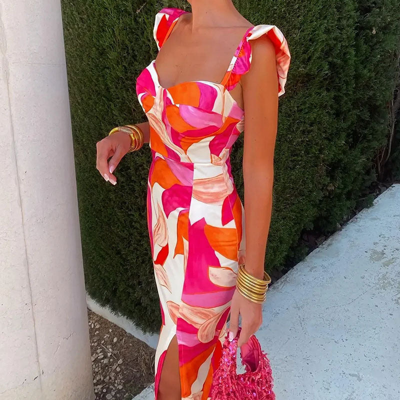 Elena - Midikleid mit Blumenmuster