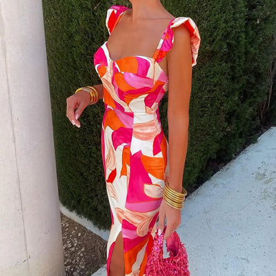 Elena - Midikleid mit Blumenmuster