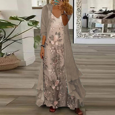 Sabrina - Geblümtes Maxikleid aus Chiffon mit eleganten Details