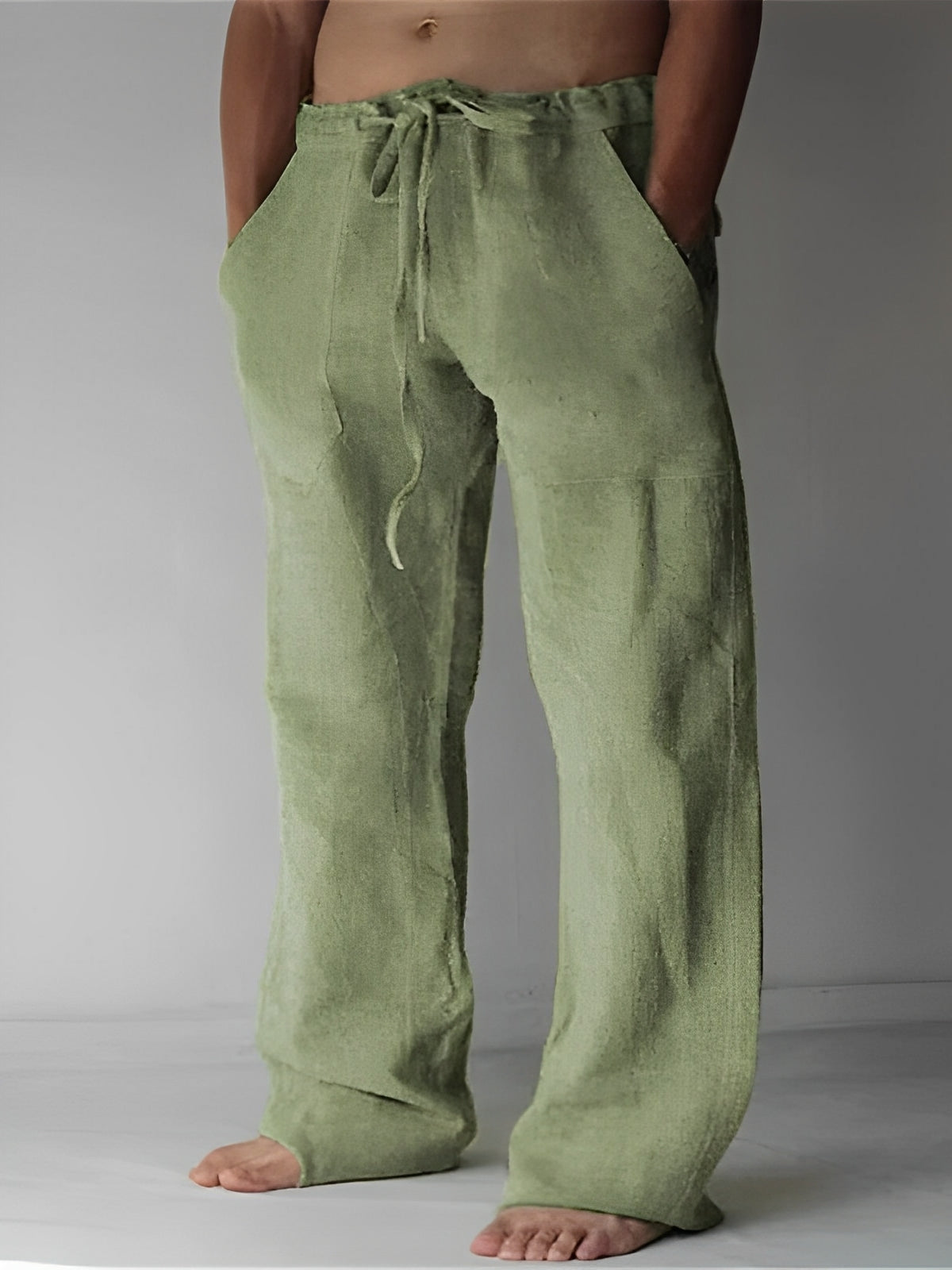 Garth - Leinen-Baggy-Hose für Herren