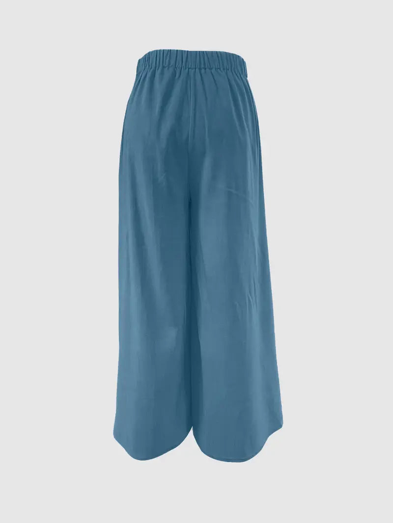 Hilma | Mühelos schicke Hose mit Bindeband und weitem Bein