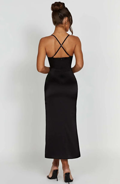 Elegantes Midikleid Mit Spaghettiträgern