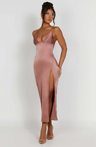 Elegantes Midikleid Mit Spaghettiträgern