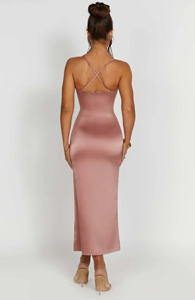 Elegantes Midikleid Mit Spaghettiträgern